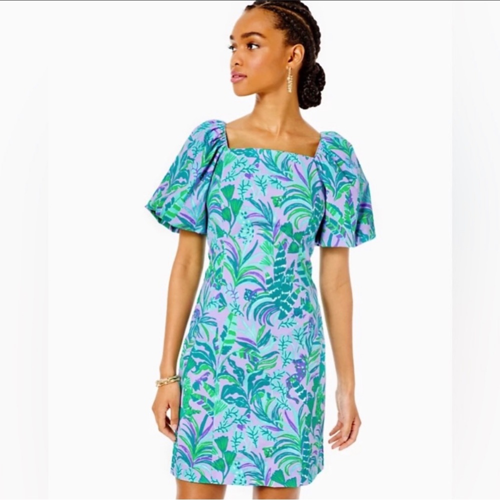 Brand new LILLY PULITZER Lettie Short Sleeve Dress
Purple Iris On the Chase